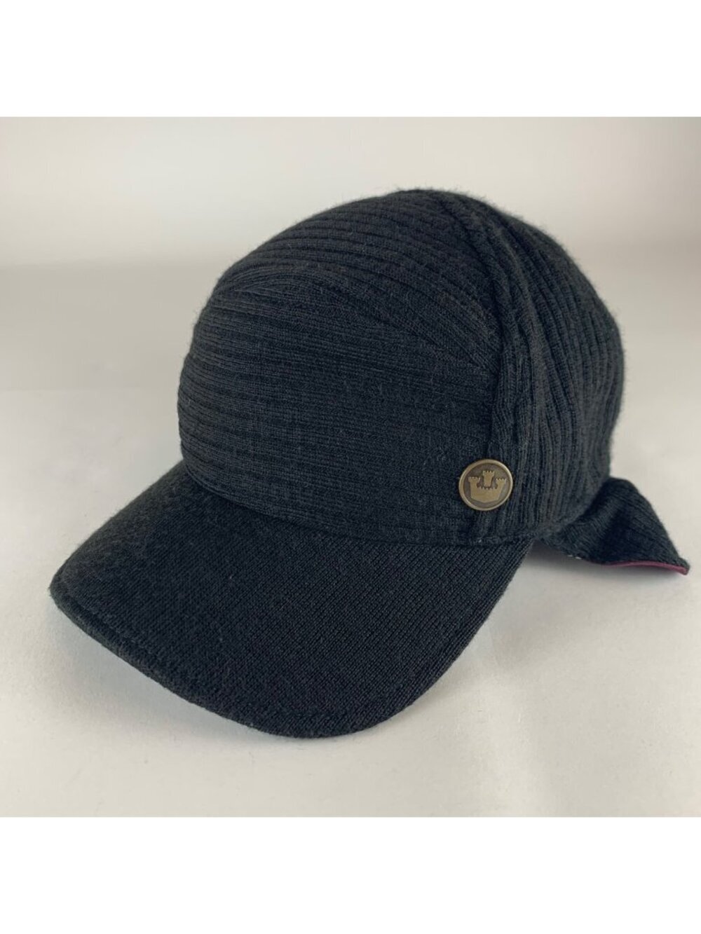 Goorin Bros Black Wool Blend Ear Flap Hat Mens Large